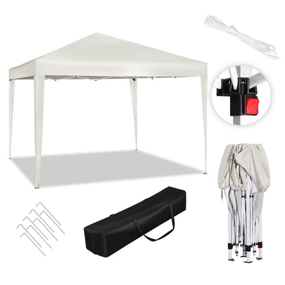 Partytent - Vouwtent - Pop-Up Partytenten - Easy up Tent - Party Tent Opvouwbaar - 300x300cm - voor Tuin Evenementen en Feesten - Waterdichte - Pagodetent met Zonnebescherming - voor Camping, Festival of Bruiloft - Lichtgeel - QUORE