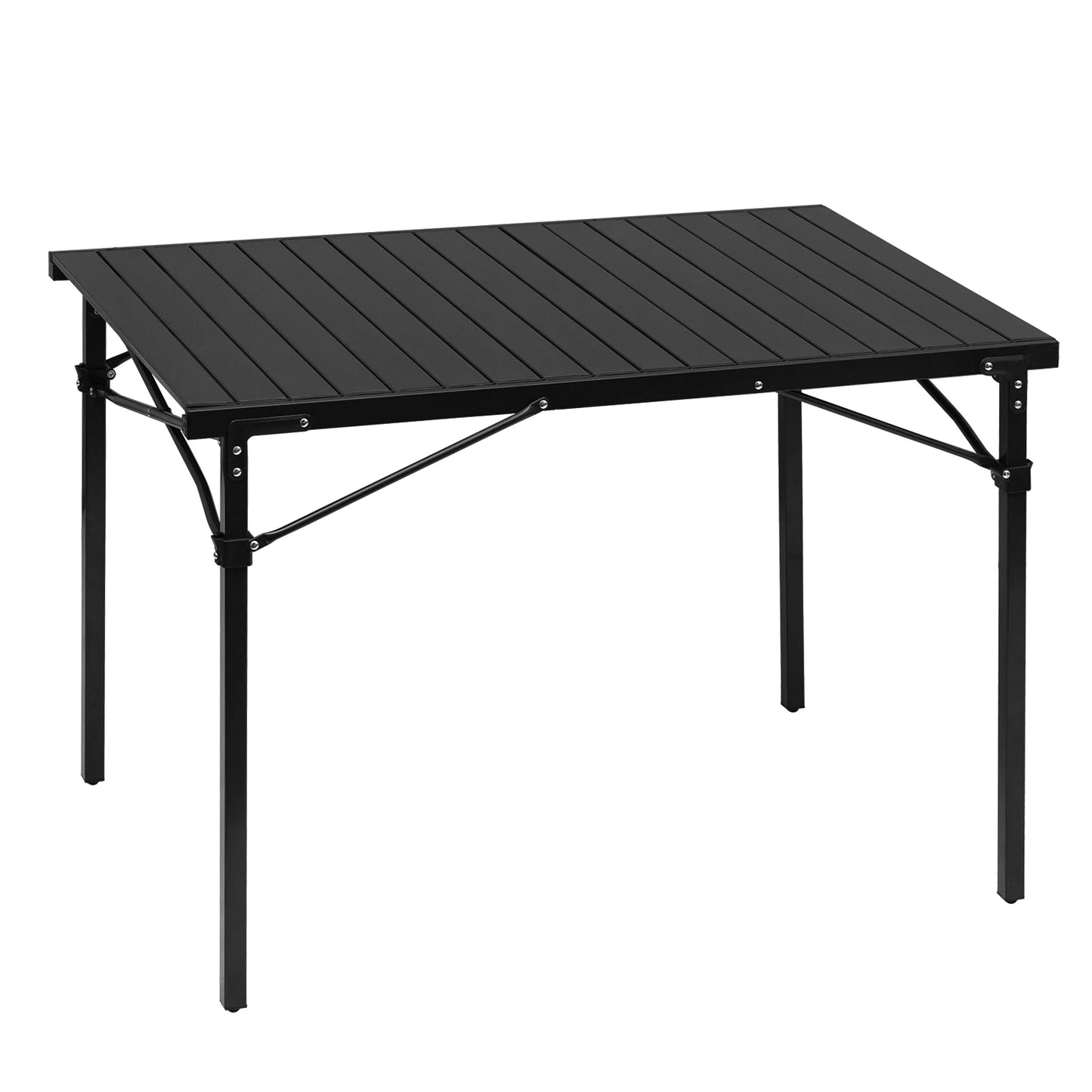 Campingtafel - Vouwtafel - Klaptafel - Draagbare - met Draagtas - voor Buiten - Binnen - Achtertuin - Tuin - Barbecue - Aluminium - 104 x 69 x 70cm - Zwart
