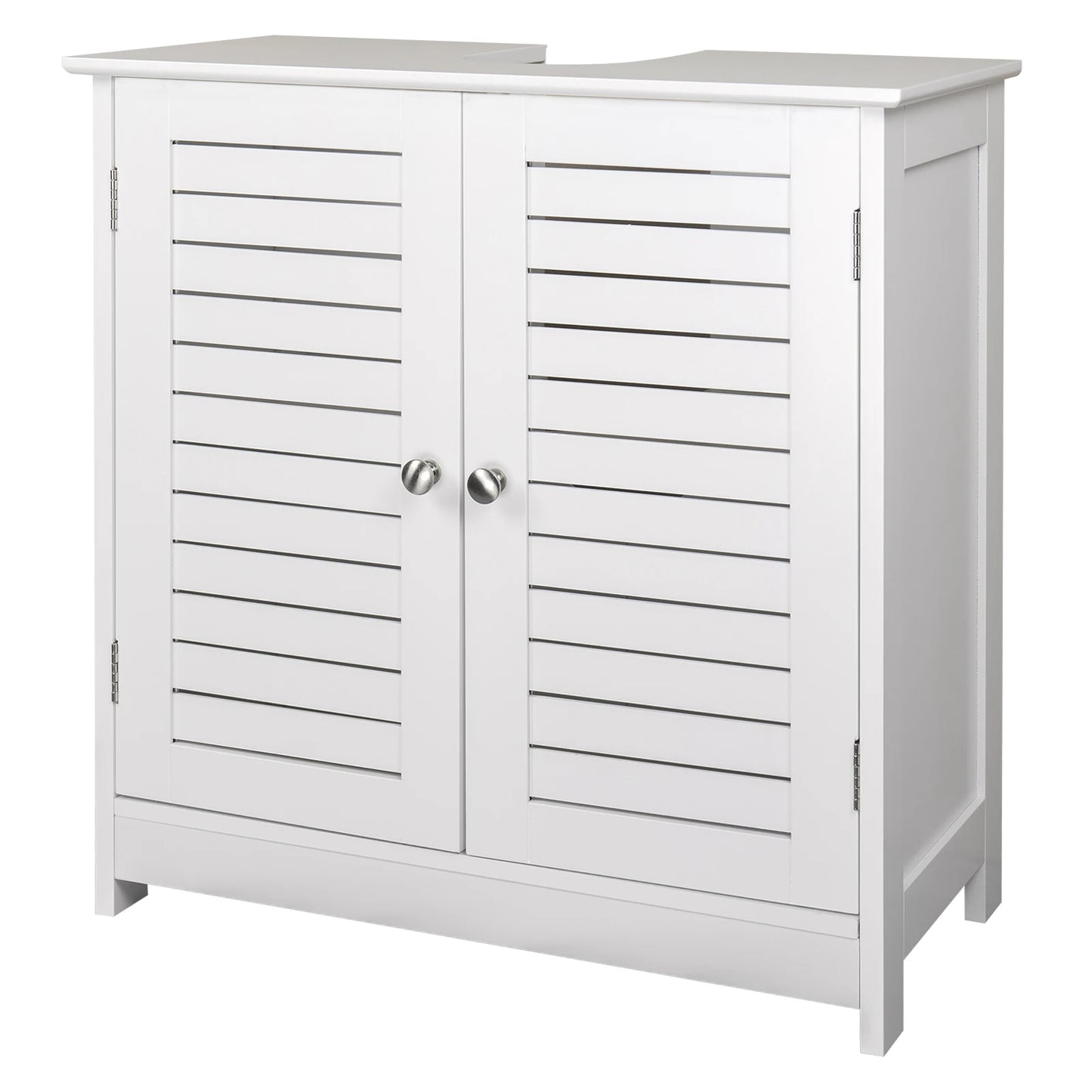 Wastafelonderkast - Badkamer - op Poten - Onderkast - Meubel - Praktische Opbergruimte - Onder de Wastafel - 60x30x60cm - Vrijstaand Toiletmeubel - Modern MDF-design - Wit