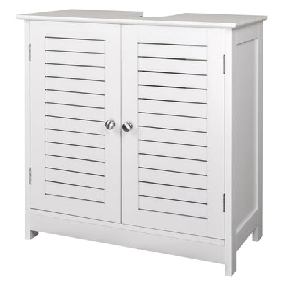 Wastafelonderkast - Badkamer - op Poten - Onderkast - Meubel - Praktische Opbergruimte - Onder de Wastafel - 60x30x60cm - Vrijstaand Toiletmeubel - Modern MDF-design - Wit