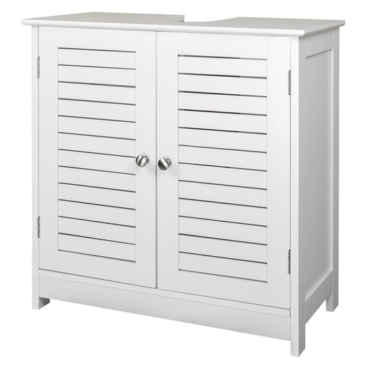 Wastafelonderkast - Badkamer - op Poten - Onderkast - Meubel - Praktische Opbergruimte - Onder de Wastafel - 60x30x60cm - Vrijstaand Toiletmeubel - Modern MDF-design - Wit