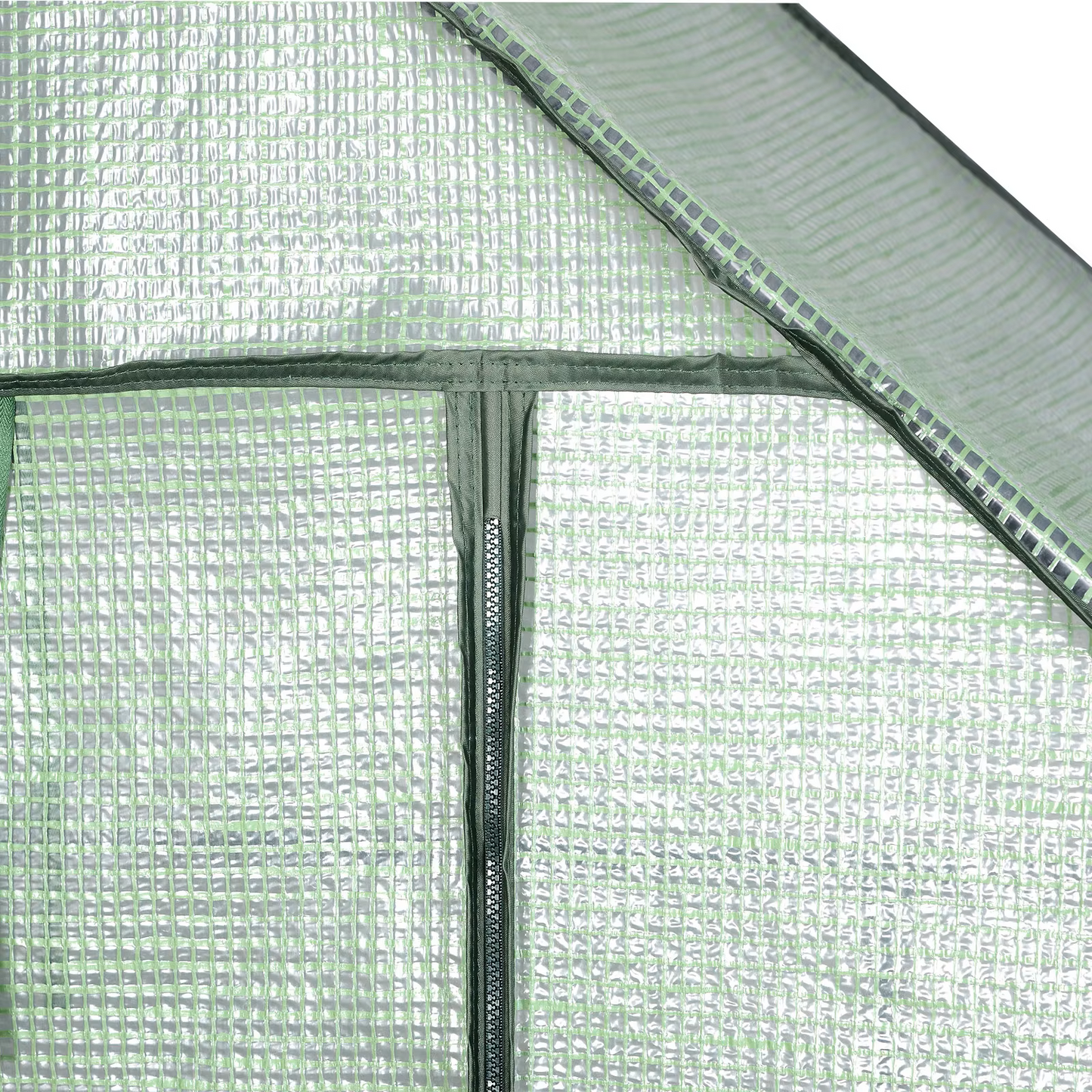 Foliekas - Broeikas - Hobbykas - Kweekkas - Huishoudelijke Schuur - voor Tomaten  - Planten - Beschermt Tegen Kou - Regen - Vorst - PER - Geverfde Stalen Buizen - 143 x 215 x 195 cm - Groen