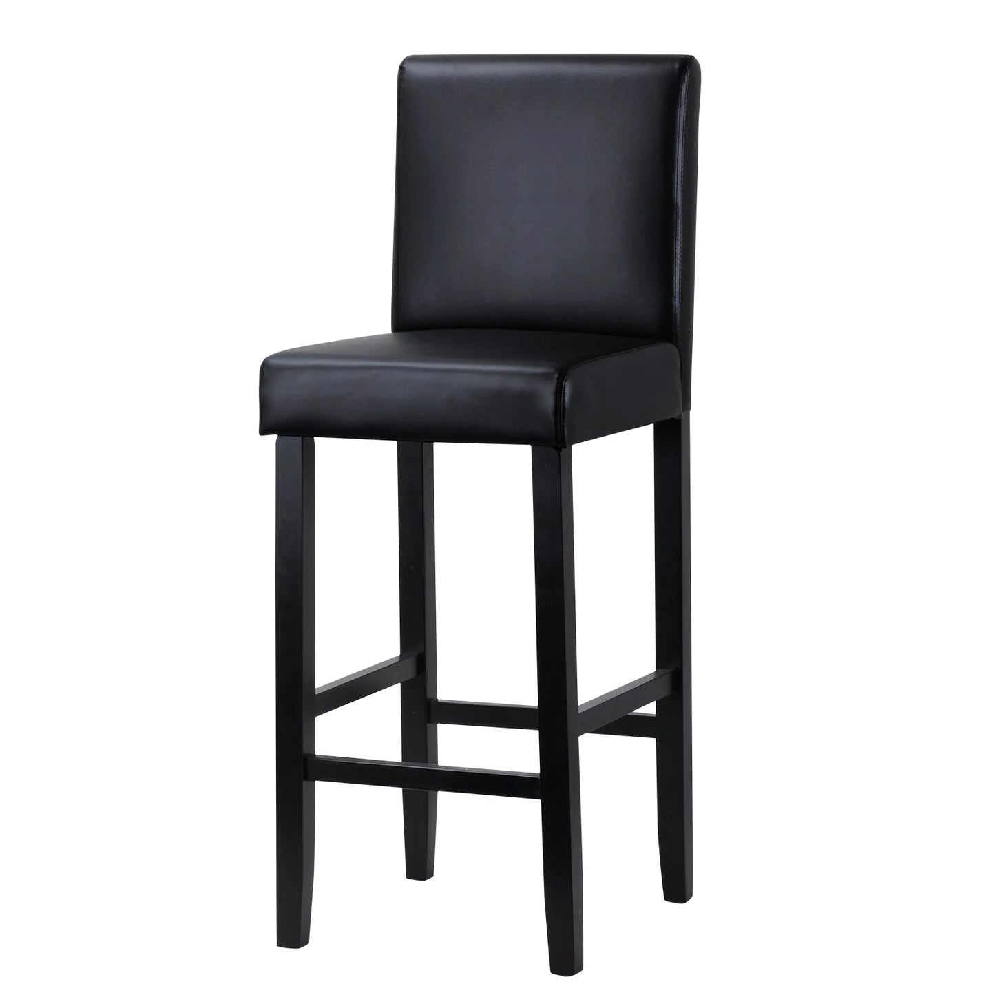 Barkruk – Barstoel – Hoge Stoel – Keukenkruk – Bartafel Stoel – Comfortabel Kunstleer – Massief Houten Frame