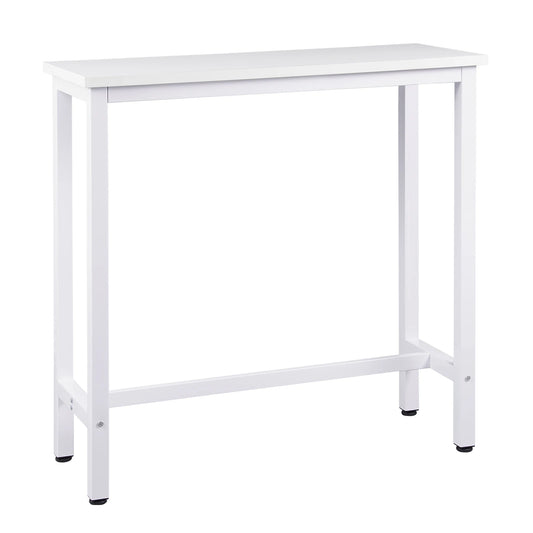 Tafel - Bartafel - bartafel keuken - Bistro Eettafel - Ontbijt eettafel - Hoge Koffietafel - Barmeubilair - 100kg - Wit - QUORE