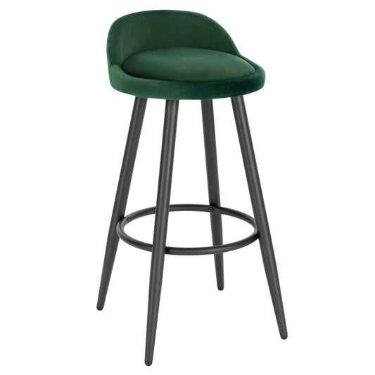 Barkruk Set van 2 - Stoel - Kleine stoel - Keukenstoel - 37,5 cm x 34 cm - Donkergroen
