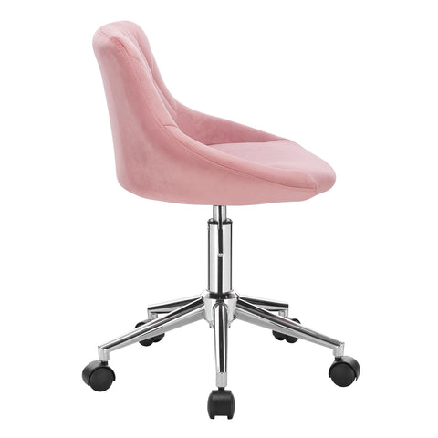 Office Stool Chair Desk Beautician's Club Chair Velvet Height Adjustable Swivel Chair with Wheels Home Office Backrest Chair