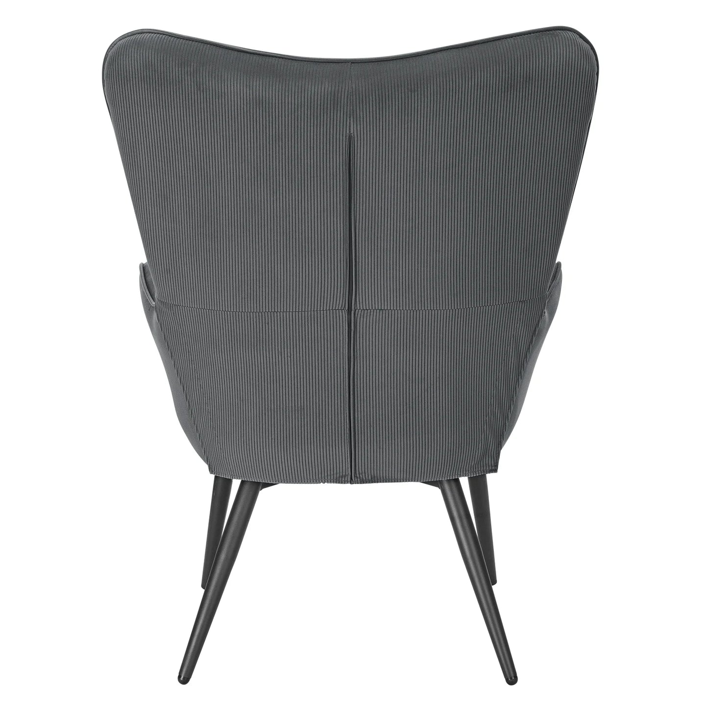 Fauteuil – Relaxstoel – Leunstoel – Zitstoel – Voetenbank – Corduroy Bekleding – Verstelbaar Metalen Frame