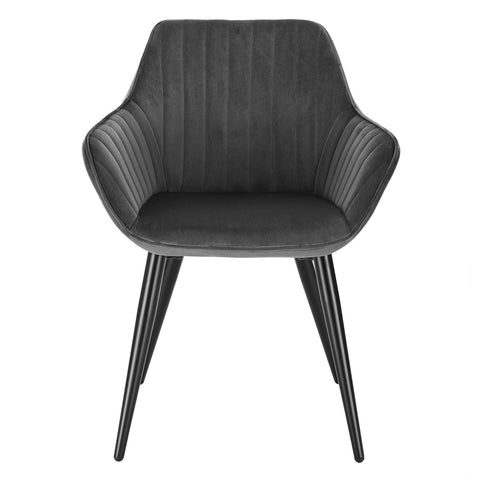 Eetkamerstoel - Eetkamerstoelen met Armleuning - Eetstoel - Eetkamer Stoelen -  Metalen Poten - Rugleuning