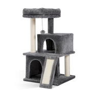 Grote kattenboomtoren Condo Meubels – Krabpaal & Kattenspringspeelgoed met Ladder – Huisdierhuis voor Kittens & Katten – Speelstructuur met Meerdere Niveaus