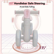 Loopfiets - roze-grijs - loopfiets 1 jaar - loopfiets 2 jaar - loopfiets 3 jaar - loopfietsen - loopfiets jongens 2 jaar - loopfiets meisje 2 jaar