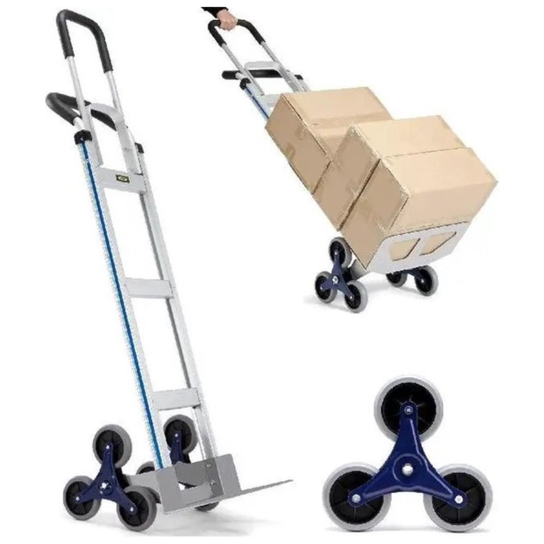 Traploper Trolley – Handkar – Opvouwbare Transportkar – Handgrepen met Beugel – Inklapbare Trolley