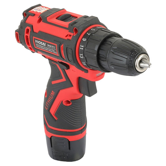 WS-3012-B1 - Accuboormachine - Accu Schroefboormachine - Boormachine – Elektrische Schroevendraaier - Accuboortol - 28N.m - 12V - 60Hz - Rood