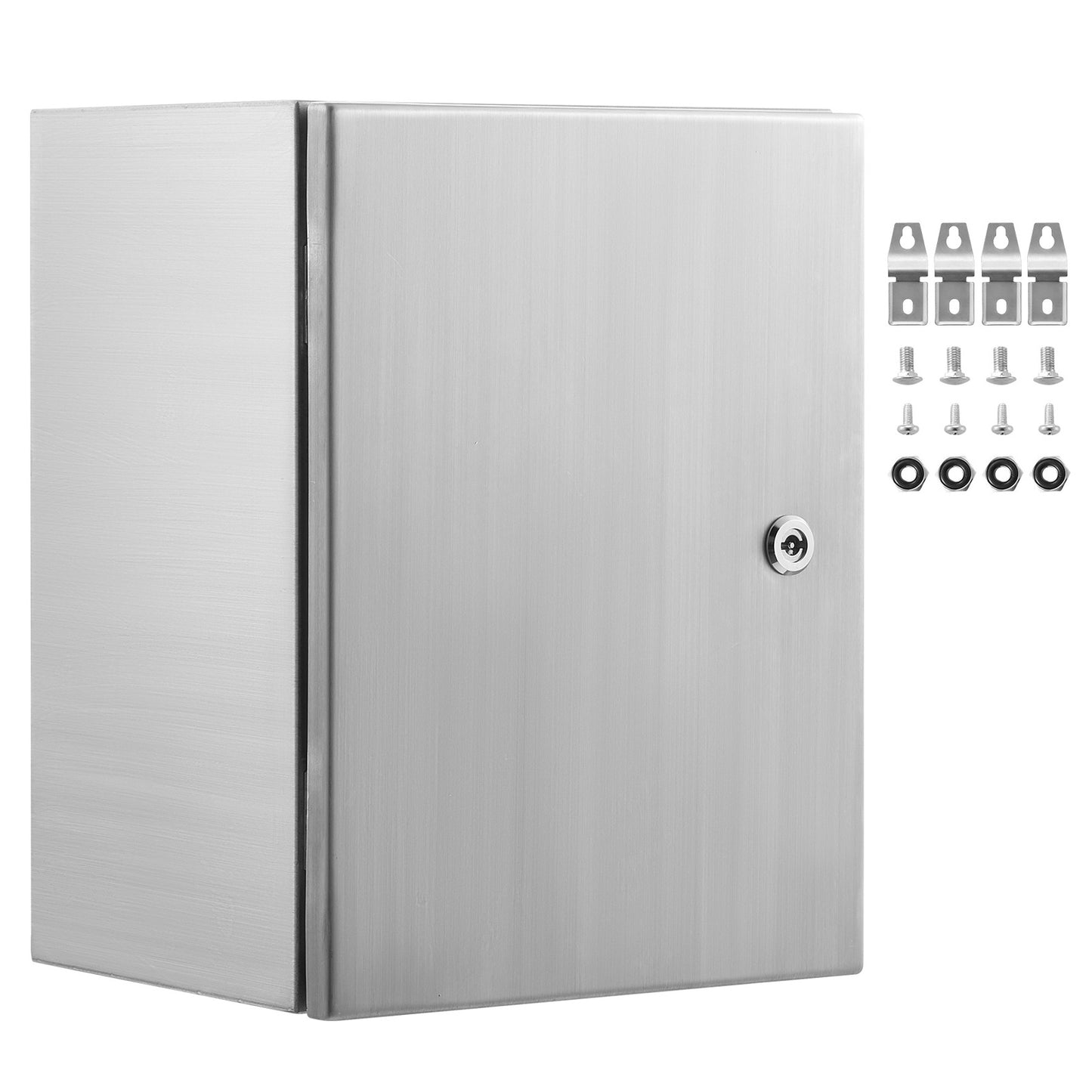 Elektriciteitskast – Verdeelkast – Installatiekast – Behuizing – Meterkast – RVS 304 – IP66 Waterdicht – 40x30x15 cm – Wandmontage – Montageplaat