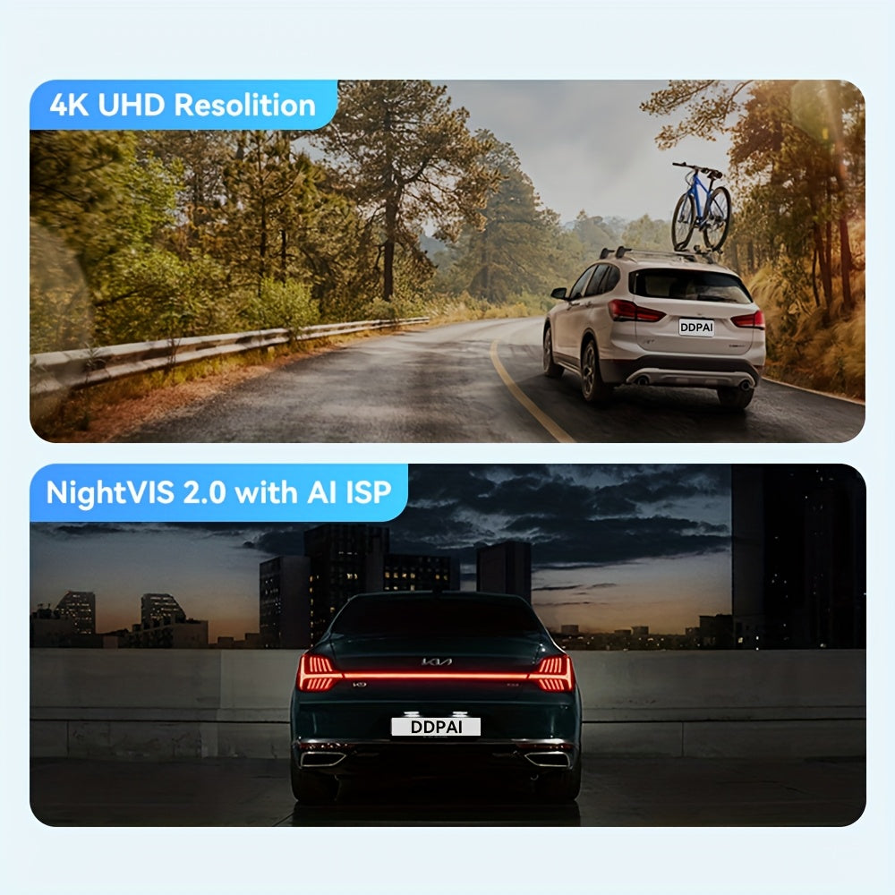 DDPAI Z60 Pro Dash Cam, Car Dash Cam Front And Rear, Dash Cam for Cars, Wifi Dash Camera, Dash Cam with Phone App, Front And Rear Dash Camera, Super Night Vision, Security Monitoring, Dual Channel, Super Night Vision with Loo