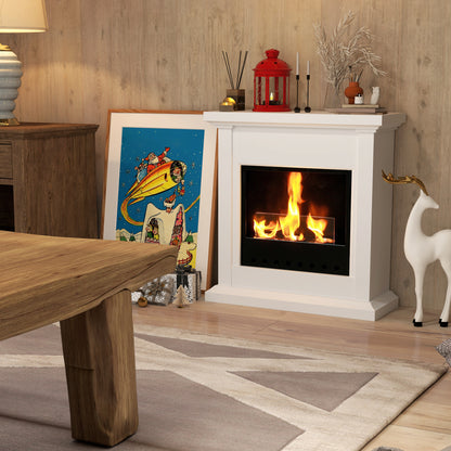 Bio Openhaard – Bio Ethanol Haard – Bio Ethanol Kachel – Sfeerhaard – Vrijstaande Haard – 63,5x24x66 cm – 3 Uur Brandduur – Hittebestendig Glas