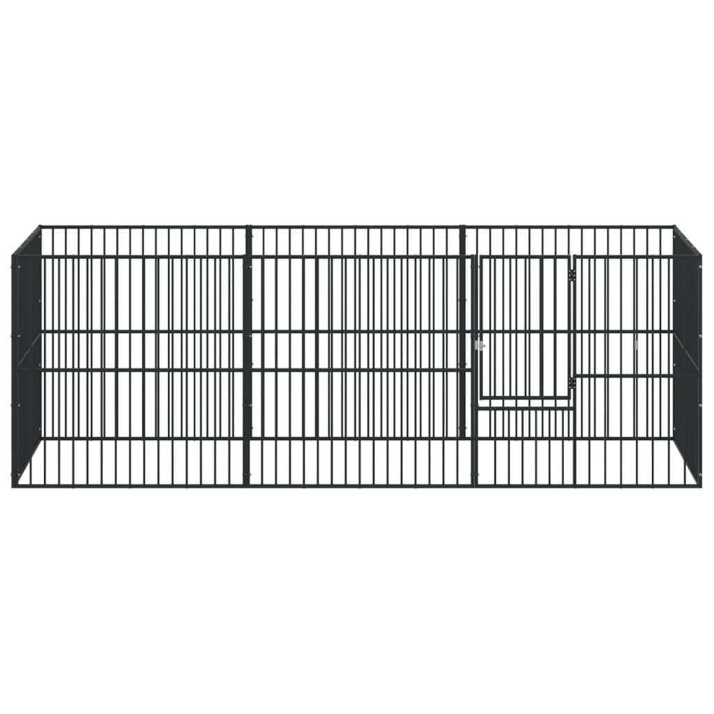 Dierenren – Hondenren – Puppyren – Konijnenren – Dierenkooi – 300x100x100 cm – Robuust Gegalvaniseerd Staal – Semi-Open Bovenkant Met Gemakkelijke Toegang