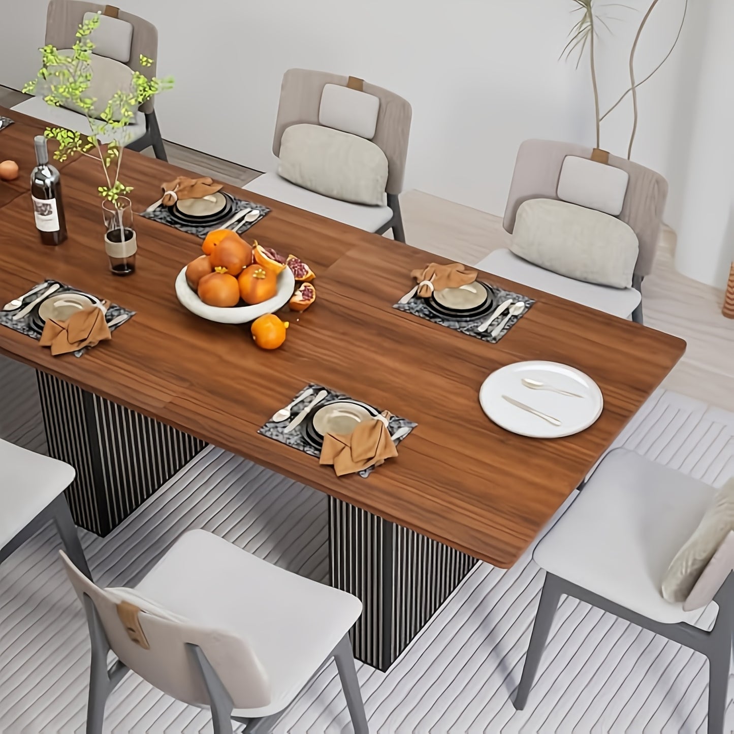 Eettafel – Dinertafel – Keukentafel – Tafelpoot – Restaurants tafel – Retro Industrieel Design – 160x80x76 cm – Hout en Engineered Wood