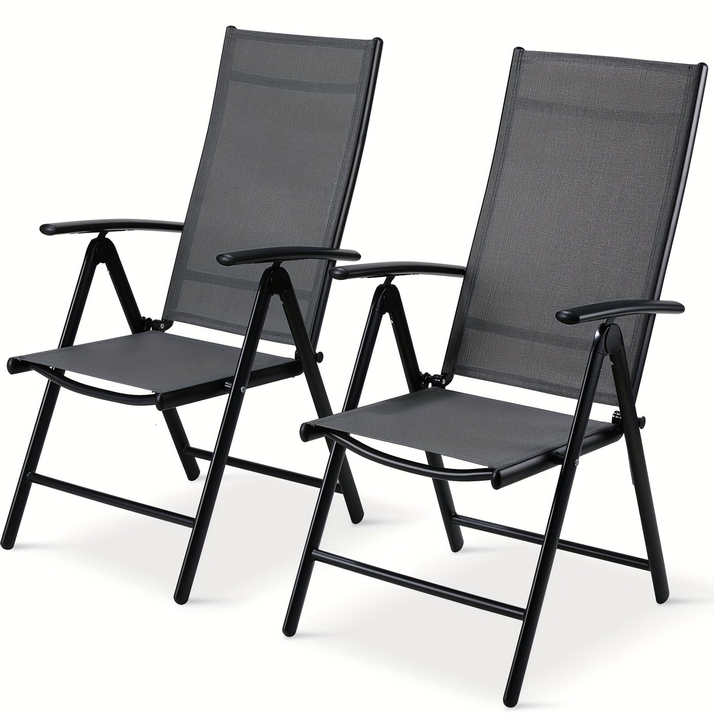Tuinstoelen – Balkonstoel – Campingstoel – Tuinstoel – Verstelbare Stoel – Aluminium Frame – 7-Standen Rugleuning – Inklapbaar – Max. 120 kg Belastbaar