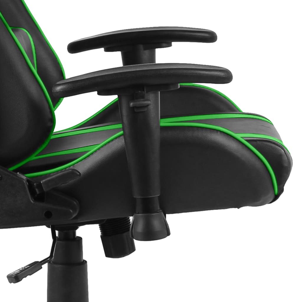 Gamingstoel – Gamestoel – Gaming Chair – Game Stoel – Bureaustoel – Hoge Rugleuning – Ergonomisch Met Kussens – Groen Zonder Voetsteun