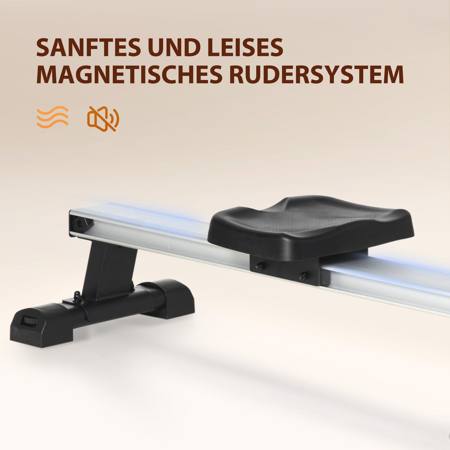 Roeitrainer – Roeimachine – Fitnessapparaat – Indoor Rower – Sportmachine – Zwart/Zilver – Klapbaar Design – 8 Weerstandsniveaus