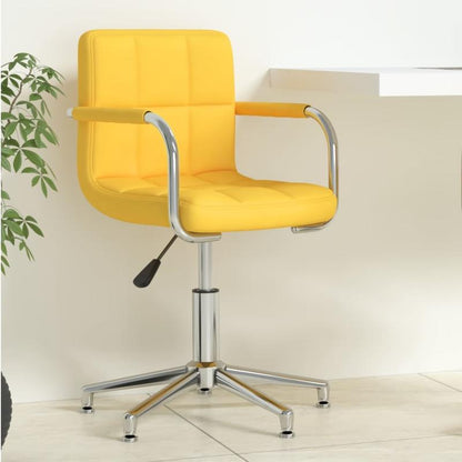 Rotatable Office Chair in Mustard Yellow Fabric – Swivel Office Chair/Executive Chair/Garden Chair/Dining Chair. This stylish design rotates 360 degrees for maximum flexibility and is easy to move with wheels. Practical and