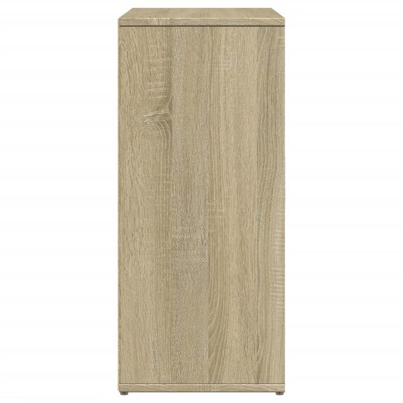Opbergkast – Nachtkastje – Bijzetkast – Ladekast – Sideboard – Sonoma Oak – 3 Lades & 2 Planken – Metaal Frame – Compact 60x31x70 cm – Vrijstaand