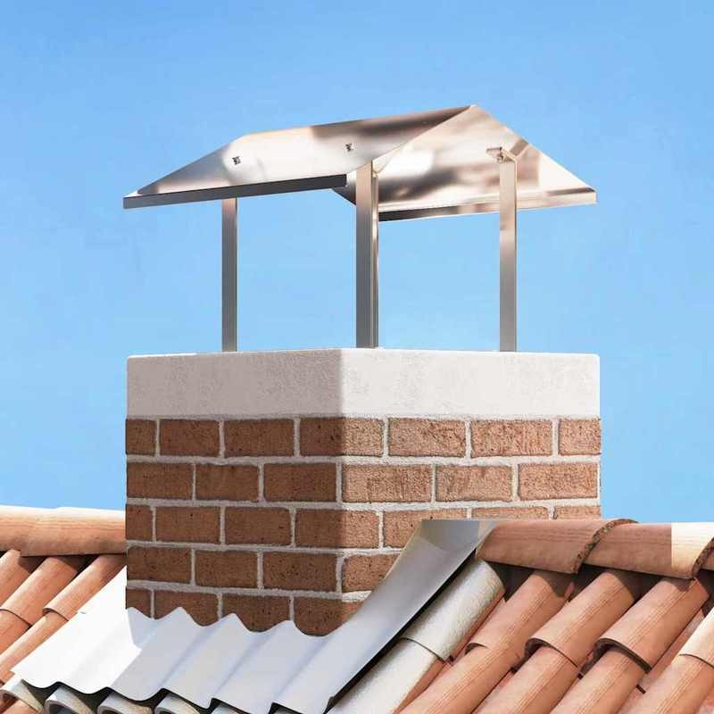 Silver Openhaard Afzuigkap – Rookafvoer – Schouwkap – Gevelkap – Ventilatierooster – Compact 50x60x37 cm – Metaal – Polijst Finish – Voor Kleine En Middelgrote Openhaarden