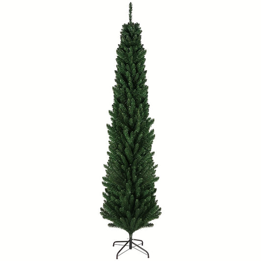 Kerstboom – Kunstkerstboom – Kunstboom – Nepkerstboom – Smalle Kerstboom – 210 cm Hoog – Realistisch PVC – Met Metalen Standaard