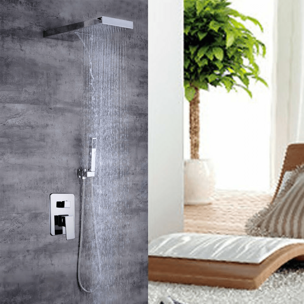 Bathroom Rain Mixer Combo Set, Wall Mounted Rainfall Shower Head Set, Bathroom Shower Set
