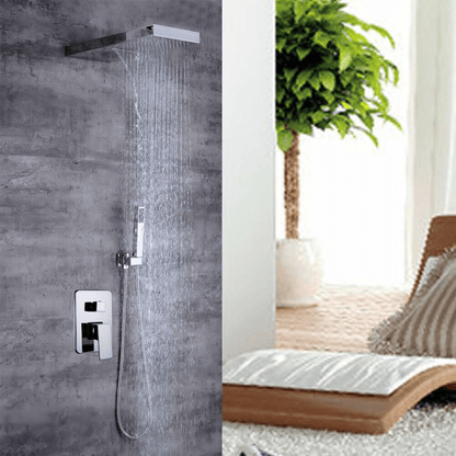 Bathroom Rain Mixer Combo Set, Wall Mounted Rainfall Shower Head Set, Bathroom Shower Set