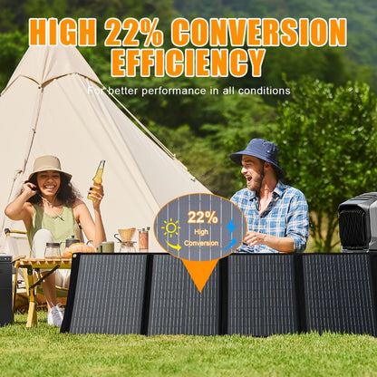 Opvouwbaar Monokristallijn Zonnepaneel – Draagbaar Zonnecelpaneel – Campingpaneel – USB Zonnepaneel – 150W Vermogen – Compact Lichtgewicht - QUORE