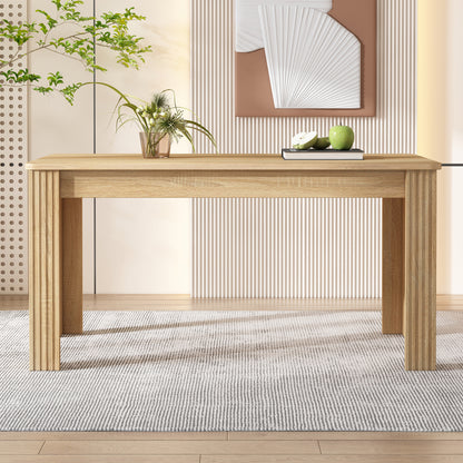 Eettafel – Eetkamertafel – Keukentafel – Tafel – Tafeltje – Rechthoekig – Natuurlijk Eikenhout – Stevige Vierpoot – Minimalistisch Design