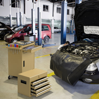Gereedschapskist – Werkplaatskast – Gereedschapswagen – Toolcabinet – Rolbox – 5 Laden – 2-in-1 Grote Capaciteit Met Wielen En Veilig Auto-Lock System