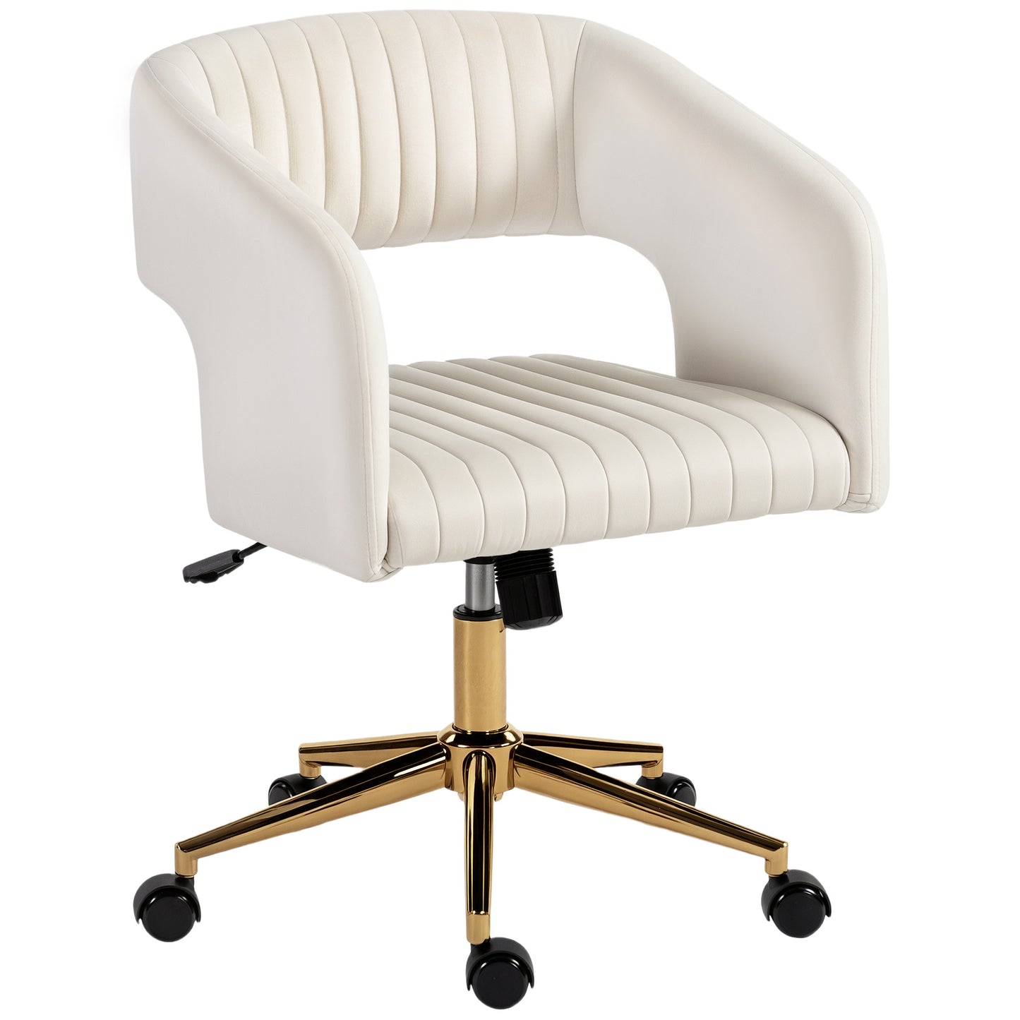 Voetenbank – Poef – Zitkoffer – Hocker – Opbergpoef – Crèmekleur – Zachte Stoffering – Stevige Houten Pooten