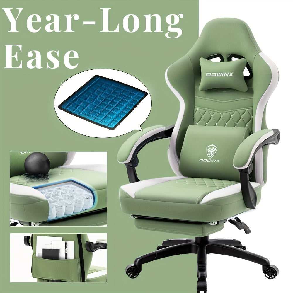 Gamingstoel – Gamestoel – Game Stoel – Gaming Chair – Racing Stoel – Groen – Memory Foam Zitting – Verstelbare Rugleuning