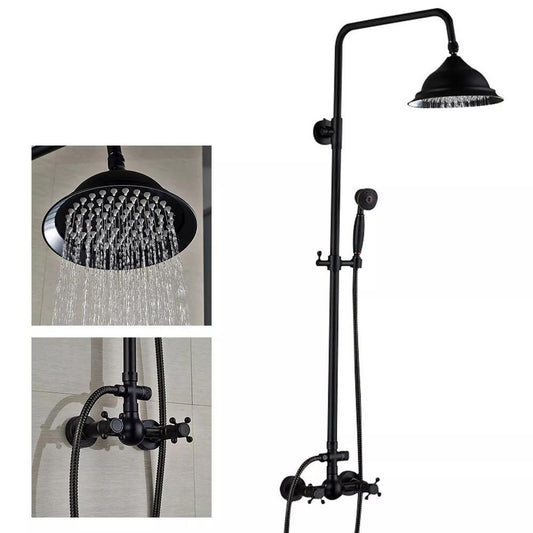 Zwarte Douche Set – Douchekraan – Douchekraanset – Badkamerkraan – Douchepaneel – Roestvrij Staal – Handmatige Warm-Koud Regeling