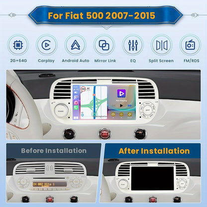 Car Stereo Radio – Autoradio Multimedia Systeem – Navigatiesysteem – Touchscreen Headunit – Bluetooth Audio – 9 Inch HD IPS Scherm – Draadloze CarPlay & Android Auto – 2GB RAM + 64GB Opslag – AHD Achteruitrijcamera Met Microfoon