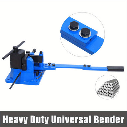 Heavy-Duty Manual Tube Bender with Adjustable 0-180° Bending Angle, 1/4"-1" Pipe Capacity & 4-Position Clamping System - Heavy-Duty Steel Construction, Ergonomic Lever Mechanism for Precision Pipe Bending (No Folding) - Idea