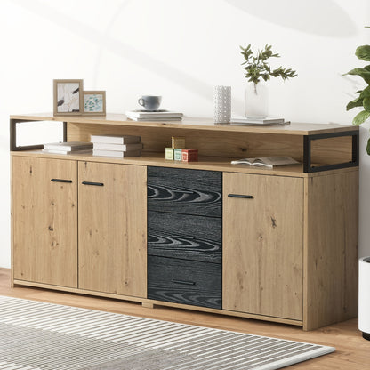 Dressoir – Opbergkast – Ladekast – TV Meubel – Wandkast – Industrieel Design – Massief Hout – 150 cm Breed