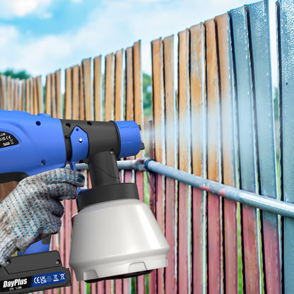 Verfspuit – Verfpistool – Verfspuitpistool – Draadloze Verfspuit – HVLP Verfspuit – 21V Lithium-Ion Accu – 4 Nozzles Inclusief – Instelbare Verfdoorvoer – Ergonomisch Ontwerp