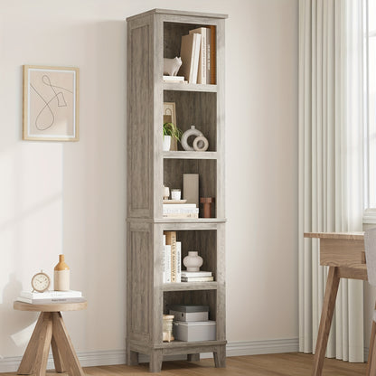 Boekenkast – Boekenrek – Opbergkast – Wandkast – Stellingkast – Smal Design – 40x30x181 cm – Duurzaam MDF Open Planken
