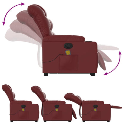Sta-op Stoel – Verstelbare Relaxfauteuil – Elektrische Sta Op Stoel – Relaxstoel met Trilfunctie – Kunstleer Bekleding – Handmatige Verstelling – Robuust Metaalframe