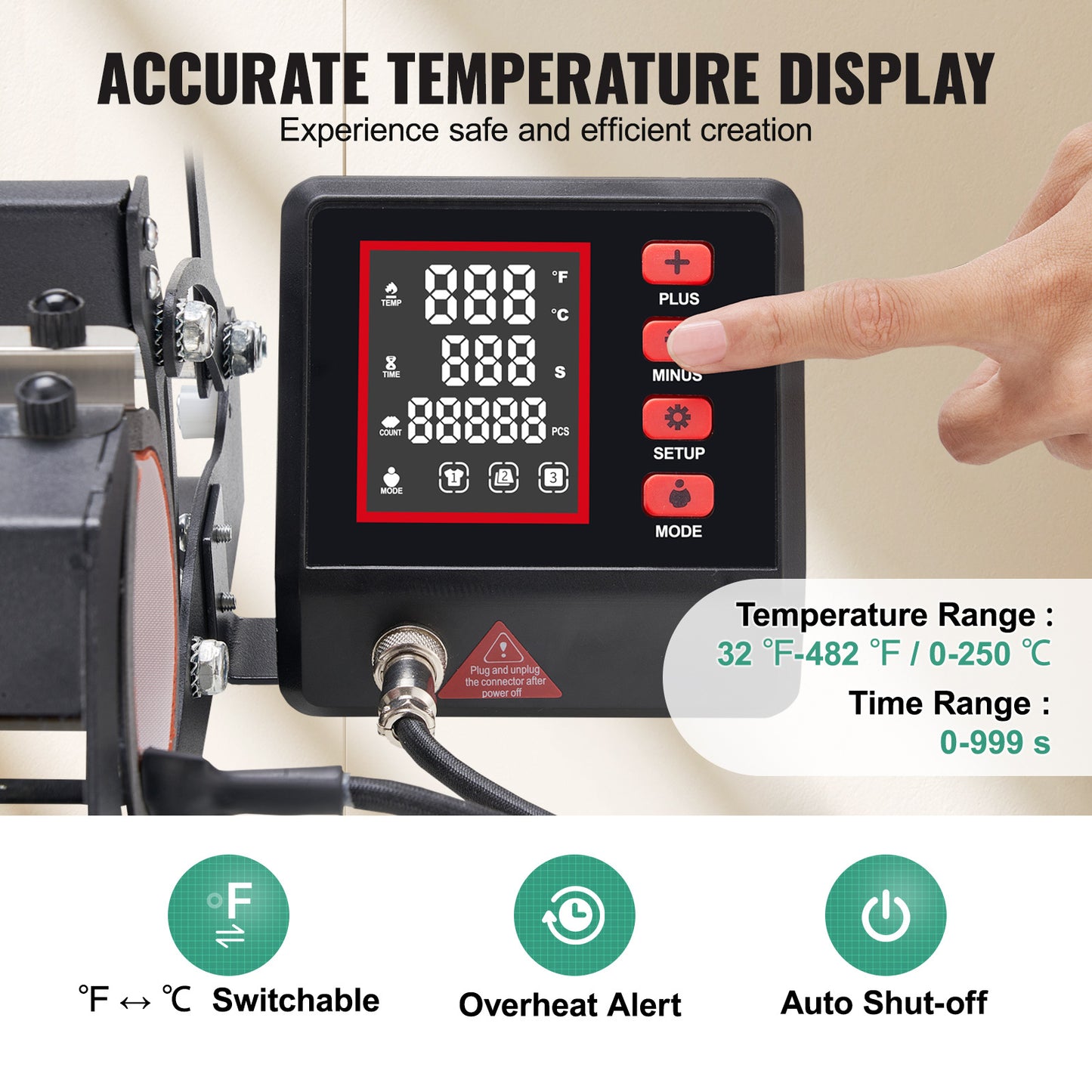 Tumbler Heat Press – Mokpers – Drinkbeker Pers – Sublimatie Pers – Beker Transfermachine – Verstelbaar Voor 11-30oz – Digitale Temperatuur- en Timerinstellingen