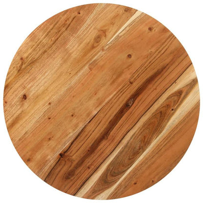 Solid Acacia Wood Modern Round Dining Table - Extra Large 70x75cm (27.5"x29.5") Indoor/Outdoor Bistro-Style Table with Sturdy Legs, Durable & Easy-Clean Surface, Natural Wood Grain for Kitchen, Cafe, Restaurant, Home - Versat
