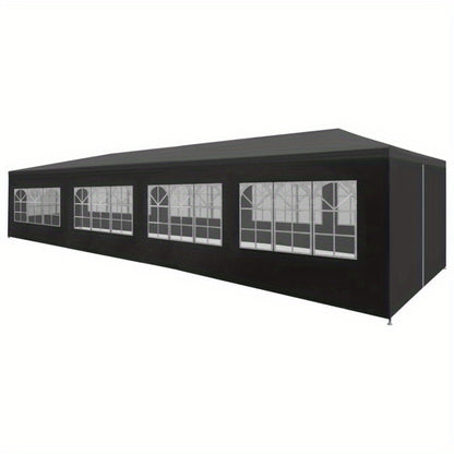 Partytent – Feesttent – Paviljoen – Tuinent – Tent – Antraciet – 3x12 Meter – Stevige & Ruime Overkapping
