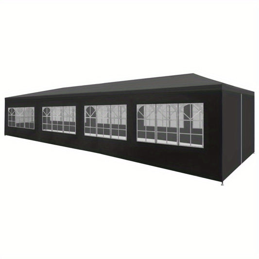 Partytent – Feesttent – Paviljoen – Tuinent – Tent – Antraciet – 3x12 Meter – Stevige & Ruime Overkapping
