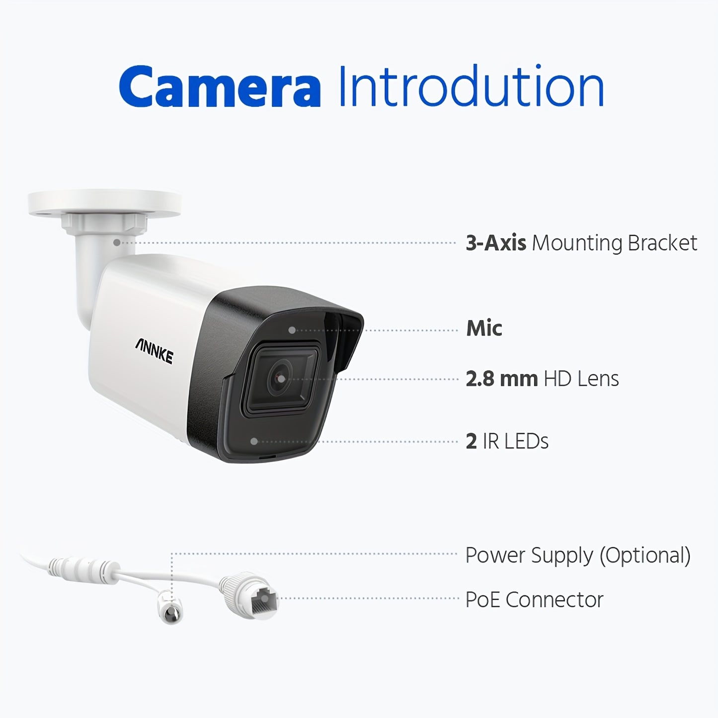 5MP Outdoor Beveiligingscamera – IP Camera – Surveillance Camera – Bewakingscamera – Bullet Camera – Met Audiofunctie – Nachtzicht Tot 30 Meter