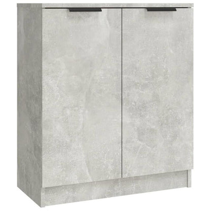 Dressoir – Opbergkast – Ladekast – Commode – Buffetkast – Set van 3 – Massief Bewerkte Hout – Betongrijze Kleur