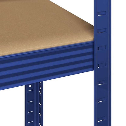 4-laagse Opbergkast – Opbergsysteem – Rek – Plankenkast – Stellingkast – Blauw – Stevig Staal & Engineered Hout – Compact Design