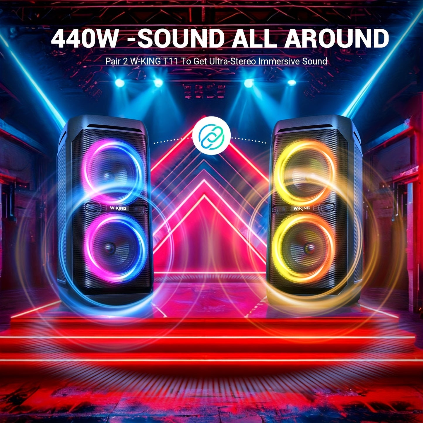 Bluetooth Speaker – Draadloze Speaker – Party Speaker – Boombox – Portable Speaker – 240W Max Vermogen – Waterbestendig IPX6 Met RGB Verlichting
